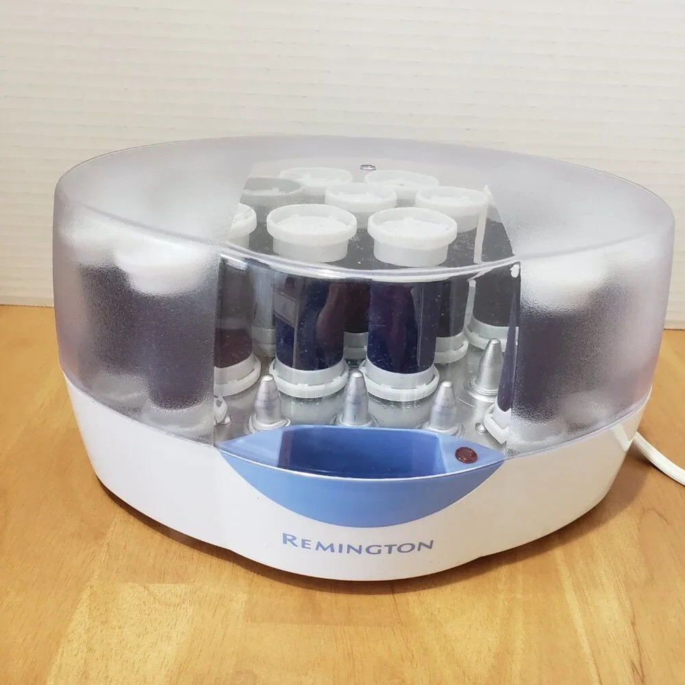 Remington Velvet Flocked Wax‎ Core Hot Curlers **Missing 4 Curlers & Clips**